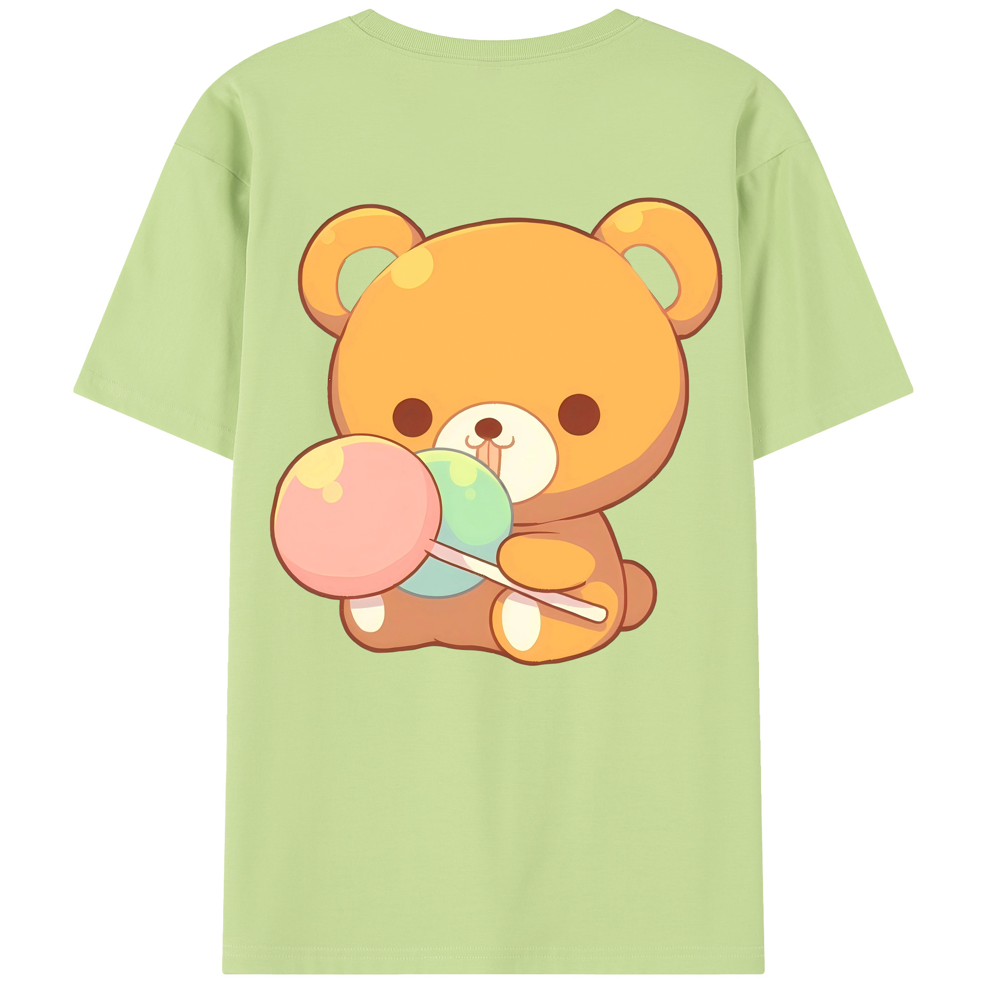 （画像用） リラックマ リラックマ キイロイトリ Rilakkuma Korilakkuma Kiiroitori 綿100％半袖Tシャツ（背面プリント）